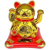 Gato Dorado Moneda Plástico