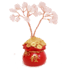 Arbol Piedra Bolsa Monedas Poliresina 11.5cm