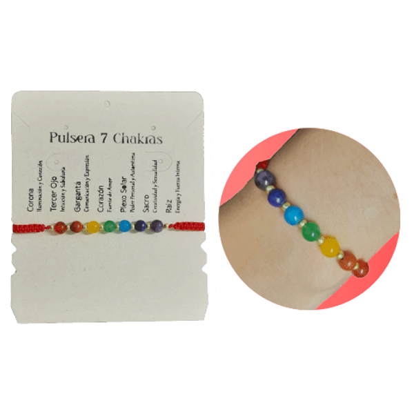 Pulsera 7 Chakras Tejida