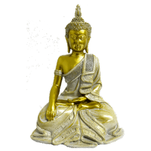 Buda-Dorado-Beige-Vidrio-Poliresina-30cm-item-1609 Buda Dorado Beige Vidrio Poliresina 30cm