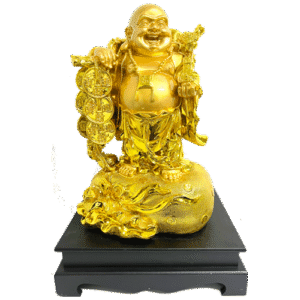 Buda Dorado Bolsa Dinero Poliresina
