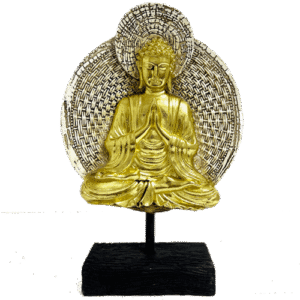 Buda Dorado Levitando Poliresina 25cm
