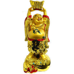 Buda Lingote Poliresina Dorado 90cm