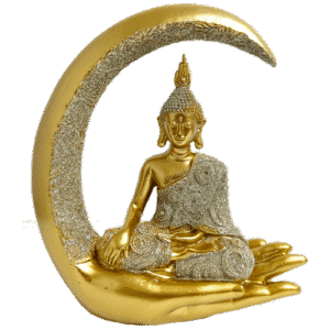 Buda-Mano-Luna-Dorado-Poliresina-item-1629 Buda Mano Luna Dorado Poliresina 20.5cm