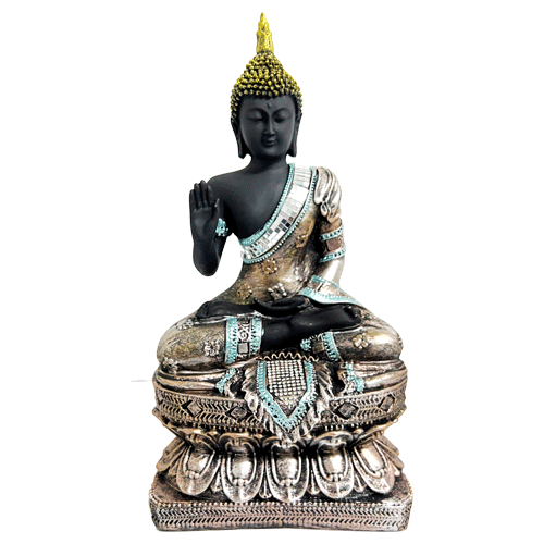 Buda-Negro-Vidrio-Poliresina-30cm-item-1608 Buda Negro Vidrio Poliresina 30cm