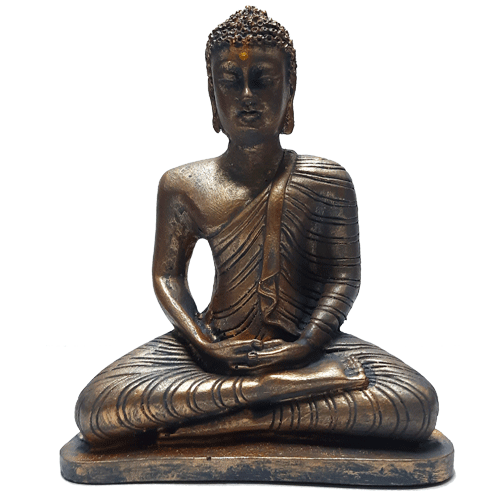 Buda Sentado Manos Poliresina 11cm