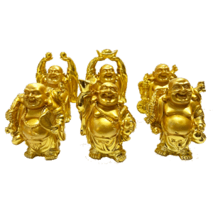 Buda Set x 6 Dorado Poliresina 11cm