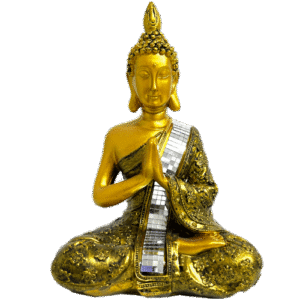 Buda Vestido Espejo Poliresina 20cm
