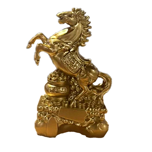 Caballo Dorado Lingotes Poliresina 8.6cm item 3027 Caballo Dorado Lingotes Poliresina 8.6cm