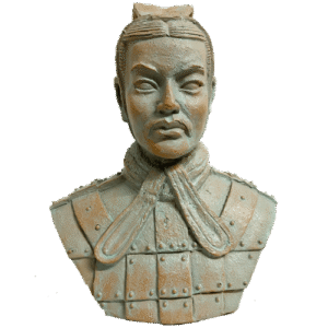 Cabeza Guerrero Terracota Poliresina 30cm