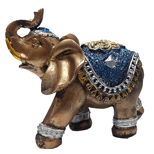 Elefante Vestido Flor Diamante 9.5cm