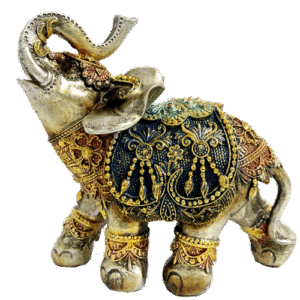 Elefante Vestido Poliresina 17cm