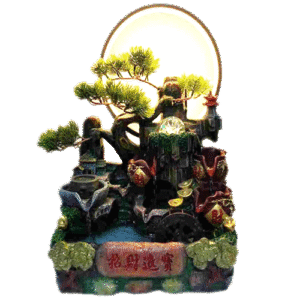 Fuente-Arbol-3-Jarras-Letra-China-Lingote-Aro-Luz-Poliresina-35cm-item-1104 Fuente Arbol 3 Jarras Letra China Lingote + Aro Luz Poliresina 35cm