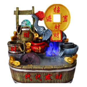 Fuente-Elefante-Color-Moneda-Poliresina-31cm-item1122 Fuente Elefante Color Moneda Poliresina 31cm