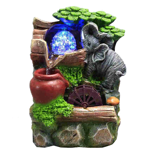 Fuente-Elefante-Jarron-Molino-Poliresina-20cm-item-1110 Fuente Elefante Jarron Molino Poliresina 20cm