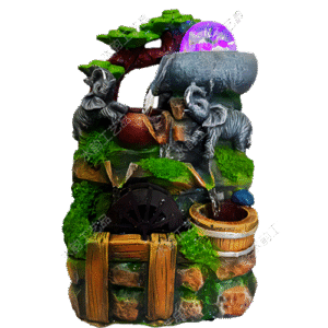 Fuente-Elefante-Vasija-Arbol-Molino-Poliresina-21cm-item-1116 Fuente Elefante Vasija Arbol Molino Poliresina 21cm