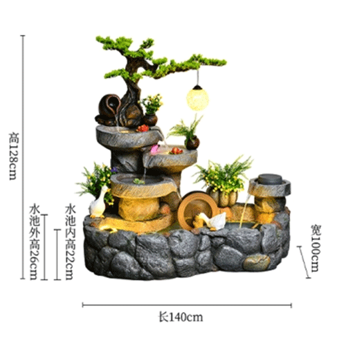 Fuente Jardin Chino Poliresina 128cm