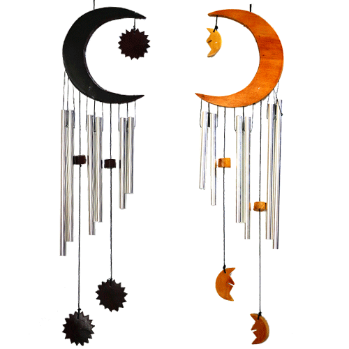 Movil-Madera-Luna-6-Tubos-69-cm-ref-6001 Movil 6 Tubos Luna Estrella 66cm