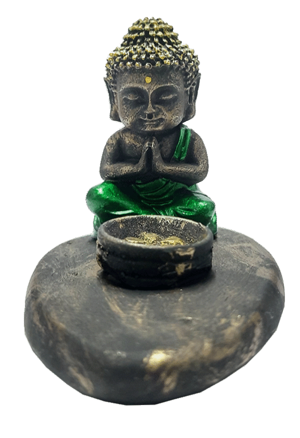 Porta Incienso Buda Poliresina 9cm
