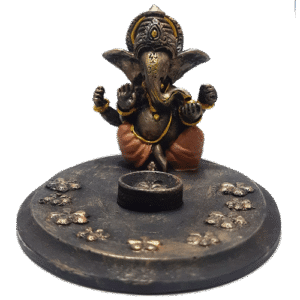 Porta Incienso Ganesha Ovalado Poliresina P 9cm