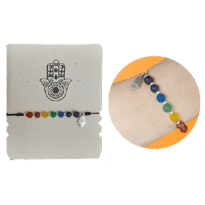 Pulsera 7 Chakras Mano Fatima - Item 7019 Pulsera 7 Chakras Mano Fatima